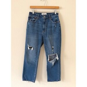 Abercrombie & Fitch The Ankle Straight Ultra High Rise Blue Jeans Size 4 Short